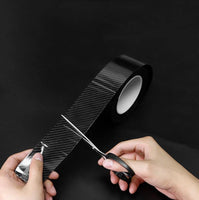 Car Door Sill Protector Bumper Protector Carbon Fiber Car Wrap Film 5D Gloss  Automotive Wrap Film Self-Adhesive Anti-Collision - PNWPokemon