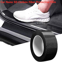 Car Door Sill Protector Bumper Protector Carbon Fiber Car Wrap Film 5D Gloss  Automotive Wrap Film Self-Adhesive Anti-Collision - PNWPokemon