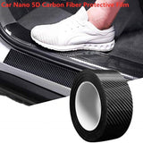 Car Door Sill Protector Bumper Protector Carbon Fiber Car Wrap Film 5D Gloss  Automotive Wrap Film Self-Adhesive Anti-Collision - PNWPokemon